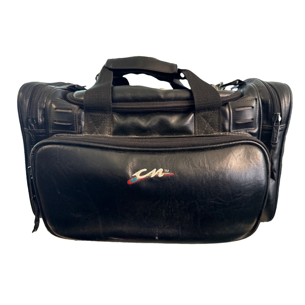1990's Padded Camcorder Carrying Case Duffle Shoulder Bag Zip Compartments 17x10
